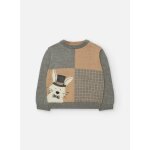 Pull pour garon avec motif de lapin gris