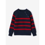 Pull gar�on ray� bordeaux