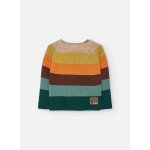 Pull garon  rayures beige