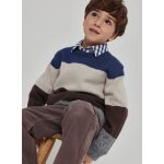 Pull gar�on � rayures bleu