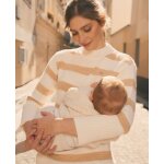 Pull de grossesse et allaitement cabourg beige / ivoire