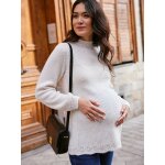 Pull grossesse et allaitement devant / dos volutif vanille