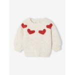 Pull jacquard b�b� fille beige chin�