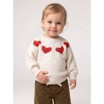 Pull jacquard b�b� fille beige chin�