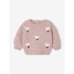 Pull jacquard b�b� fille parme