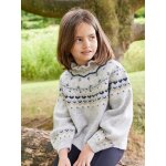 Pull jacquard détails brillants fille gris chiné Pull jacquard détails brillants fille gris chiné