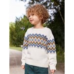 Pull jacquard garçon manches longues écru Pull jacquard garçon manches longues écru