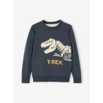 Pull jacquard motif ludique garon marine