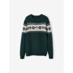 Pull jacquard de nol adulte collection capsule famille vert sapin