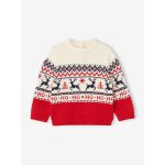 Pull jacquard de nol bb capsule famille rouge