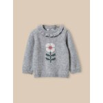 Pull en laine b�b� gris chine