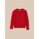 Pull en laine merinos rouge