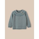 Pull en lambswool b�b� vert doux