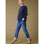 Pull long dtails dentelle amovibles grossesse envie de fraise marine