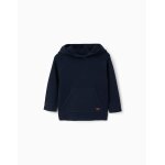 Pull en maille avec capuche b&s bleu