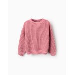 Pull en maille chenille rose Pull en maille chenille rose