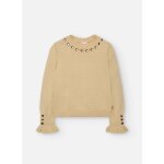 Pull en maille  coeurs pour fille beige