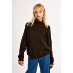 Pull en maille col roul� chocolate