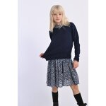 Pull en maille duveteuse bleu marine