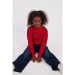 Pull en maille, toiles pailletes corail