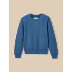 Pull maille fantaisie indigo chine