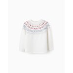 Pull en maille avec jacquard blanc