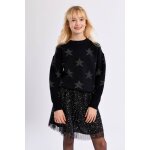Pull en maille � motifs �toiles noir