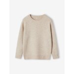 Pull en maille mousseuse gar�on blanc chin�