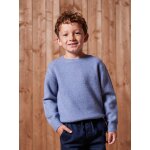 Pull en maille mousseuse gar�on bleu chin�