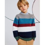 Pull en maille À rayures avec boutons vert foncé Pull en maille À rayures avec boutons vert foncé