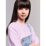 Pull manches courtes fille jonen lilas