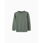 Pull  manches longues en maille vert fonc