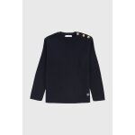 Pull marin  boutons dors en laine riec enfant navire