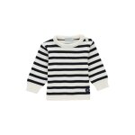 Pull marin col rond � boutons fouesnant b�b� nature / navire