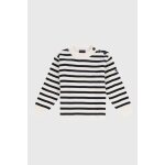 Pull marin col rond � boutons fouesnant enfant nature / navire