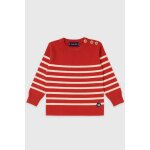 Pull marin ray� enfant - laine et acrylique vernis / nature