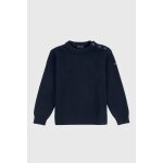Pull marin uni col rond fouesnant enfant navire