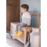 Pull marini�re en coton blanc / bleu danube