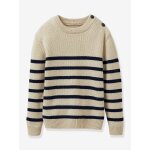 Pull marinire garon en laine majoritaire cyrillus beige