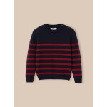 Pull marinire garon en laine majoritaire marine