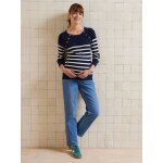 Pull marinire grossesse et allaitement ouvertures raglan marine