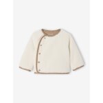 Pull naissance en sherpa boutonn devant cru