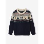 Pull nol jacquard garon marine