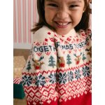 Pull de no�l manches longues capsule famille rouge