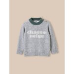 Pull ours b�b� en laine gris chine