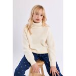 Pull oversize, col roul� offwhite