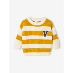 Pull  rayures bb moutarde