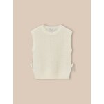 Pull sans manches fille - collection junior ecru