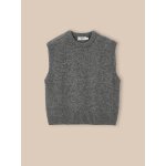 Pull sans manches en laine anthracite chine Pull sans manches en laine anthracite chine