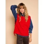 Pull sans manches rouge